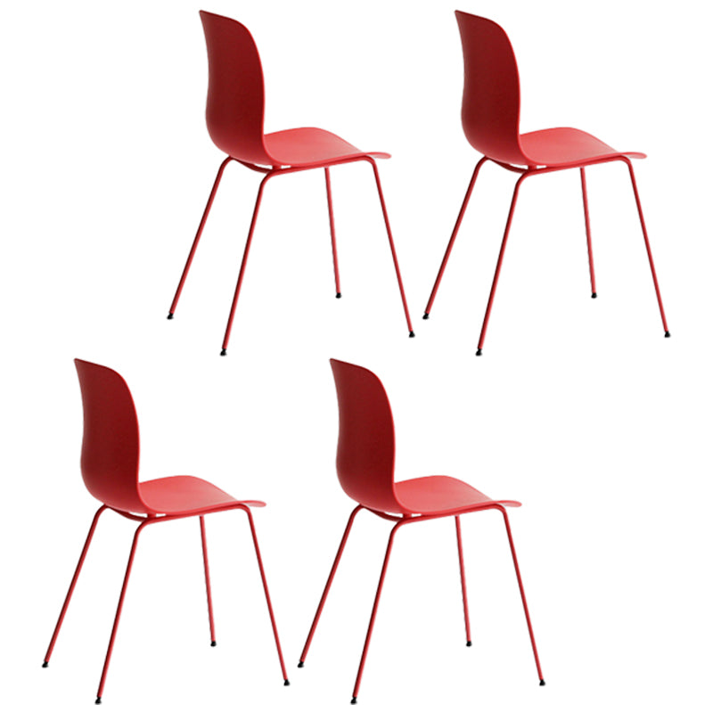 Silla de comedor moderna sin brazos Silla de comedor de plástico para uso en restaurantes