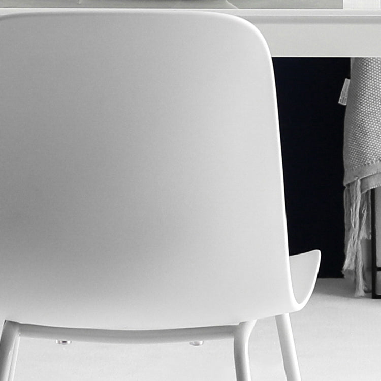 Silla de comedor moderna sin brazos Silla de comedor de plástico para uso en restaurantes