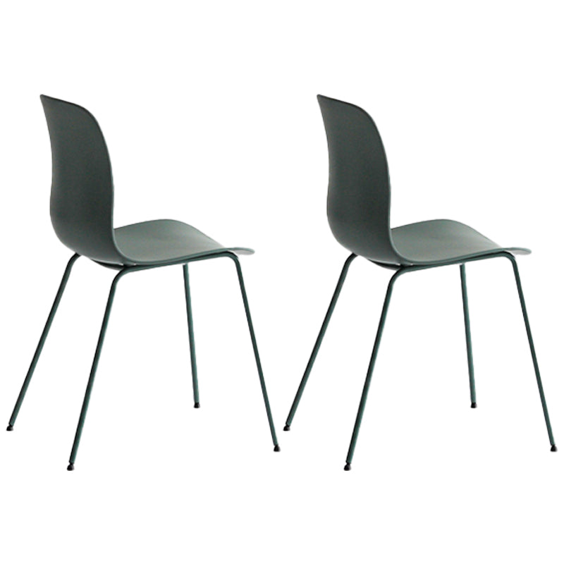 Silla de comedor moderna sin brazos Silla de comedor de plástico para uso en restaurantes