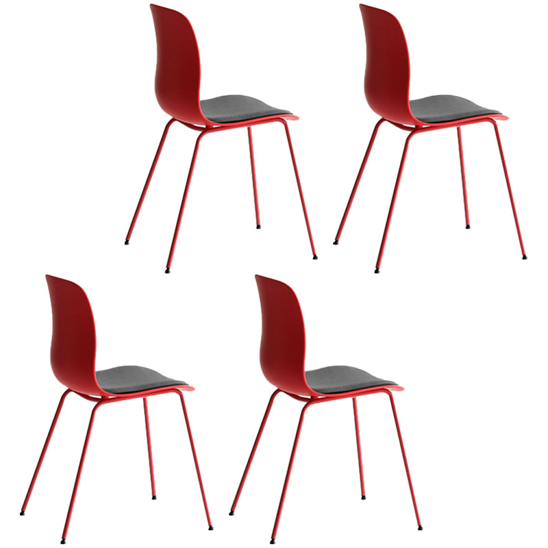 Silla de comedor moderna sin brazos Silla de comedor de plástico para uso en restaurantes