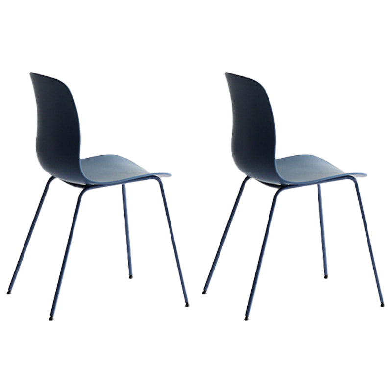 Silla de comedor moderna sin brazos Silla de comedor de plástico para uso en restaurantes