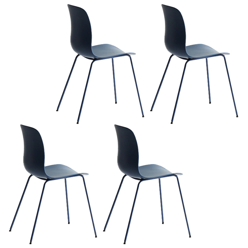 Silla de comedor moderna sin brazos Silla de comedor de plástico para uso en restaurantes