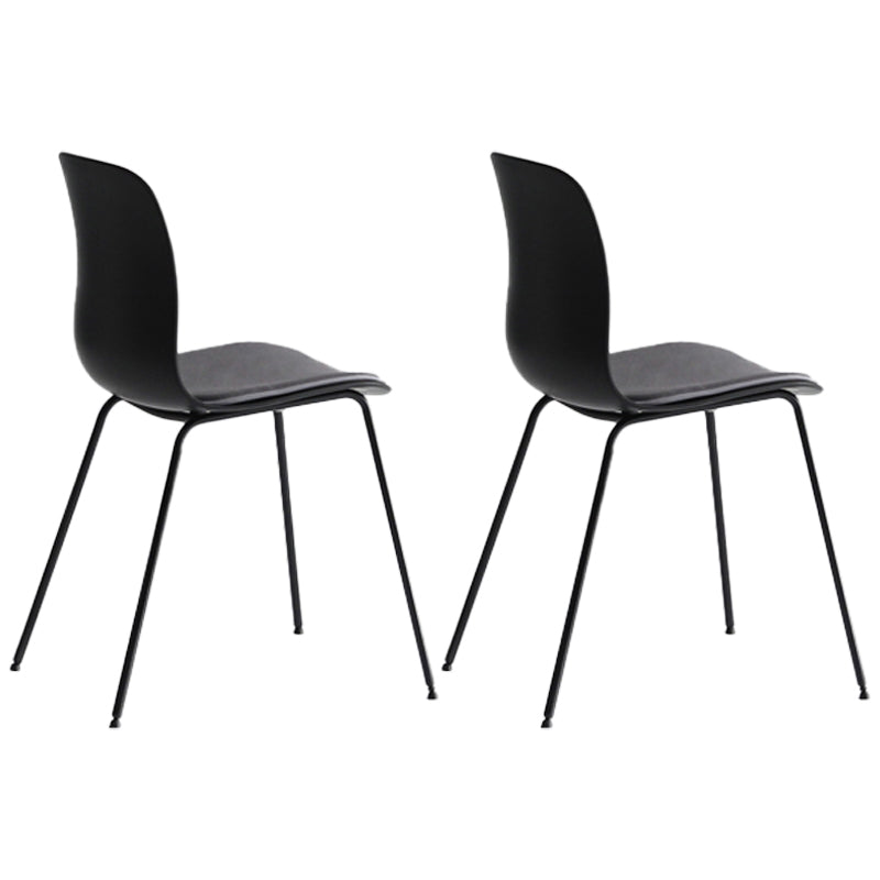Silla de comedor moderna sin brazos Silla de comedor de plástico para uso en restaurantes