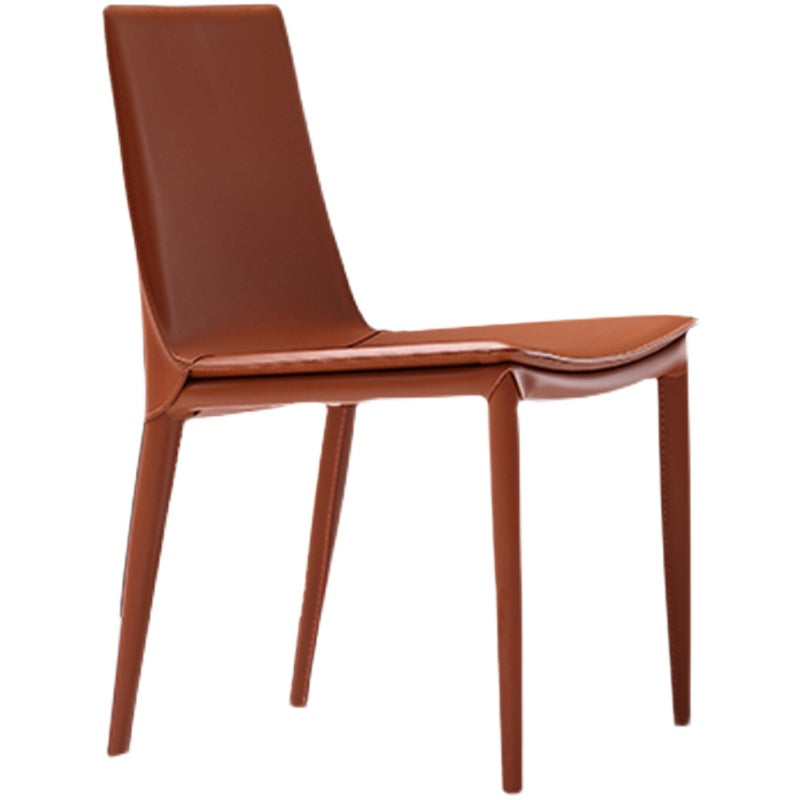 Sillas de comedor de cuero modernas Silla de comedor sin brazos para uso en restaurantes