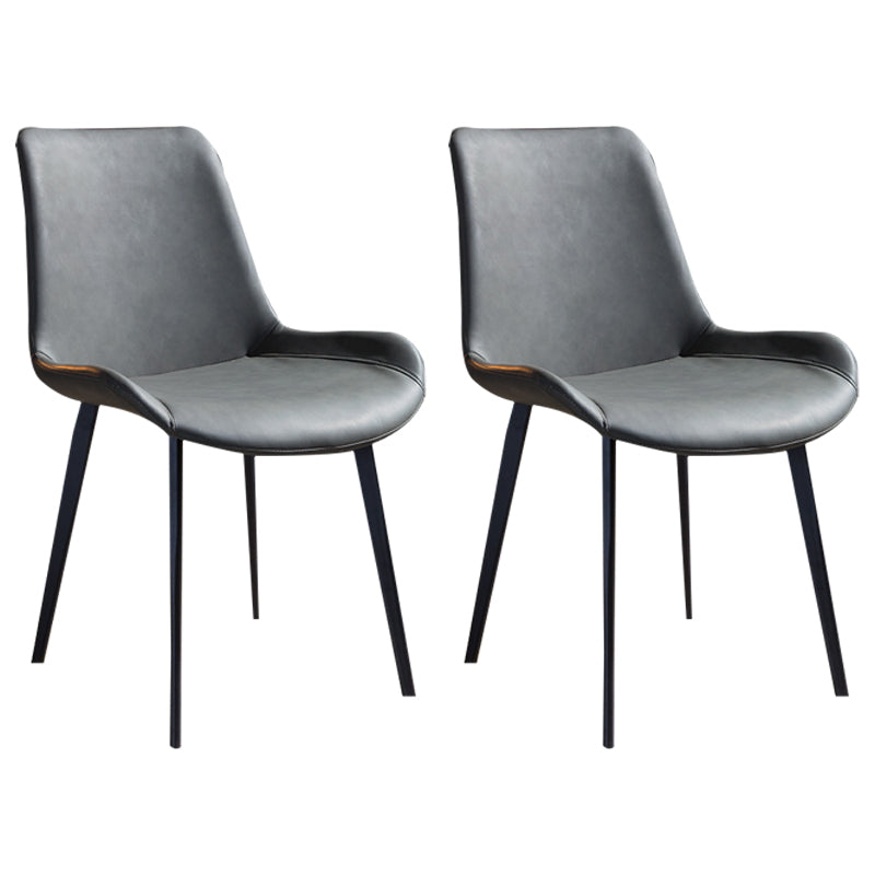 Sillas de comedor de estilo moderno Silla lateral sin brazos de comedor de metal para cocina