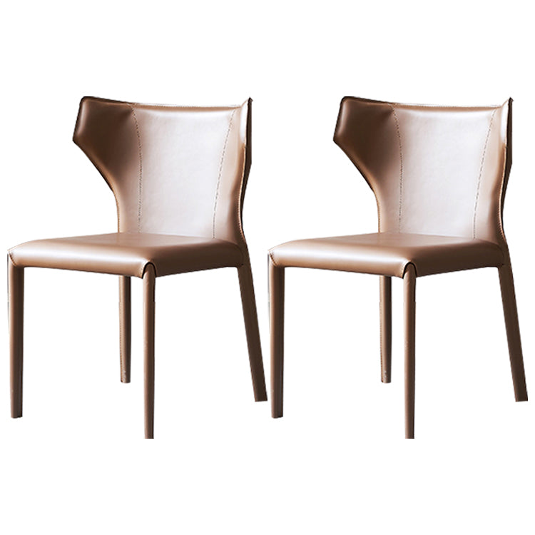 Silla de comedor de estilo moderno, sillón orejero de metal sin brazos para cocina