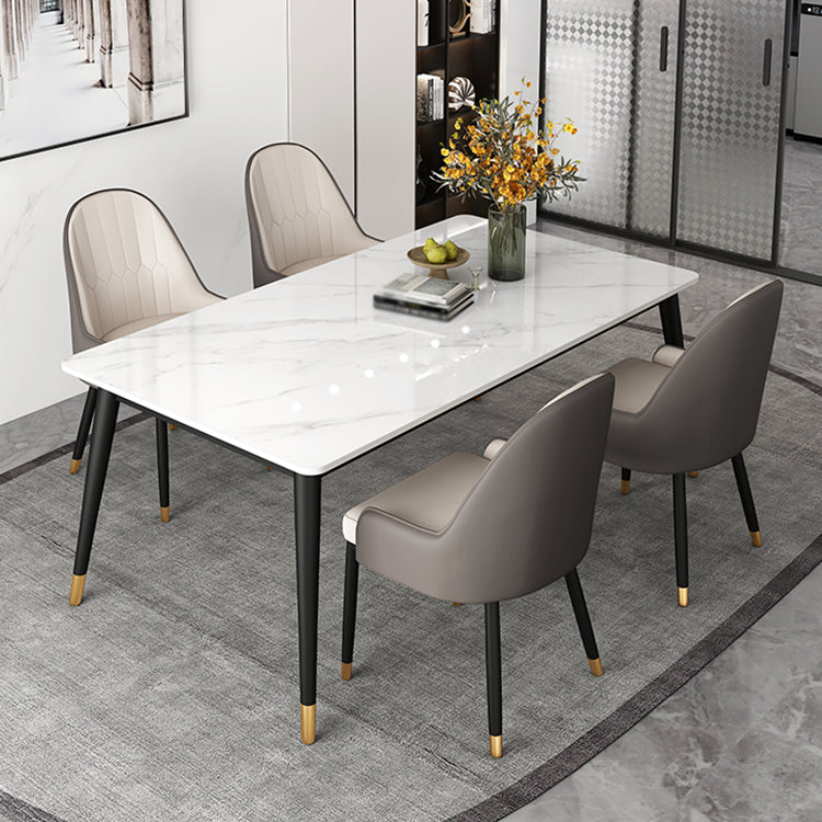 Simplicity Style 4 Legs Dining Site Table Stone Dining Room Furniture for Home Use