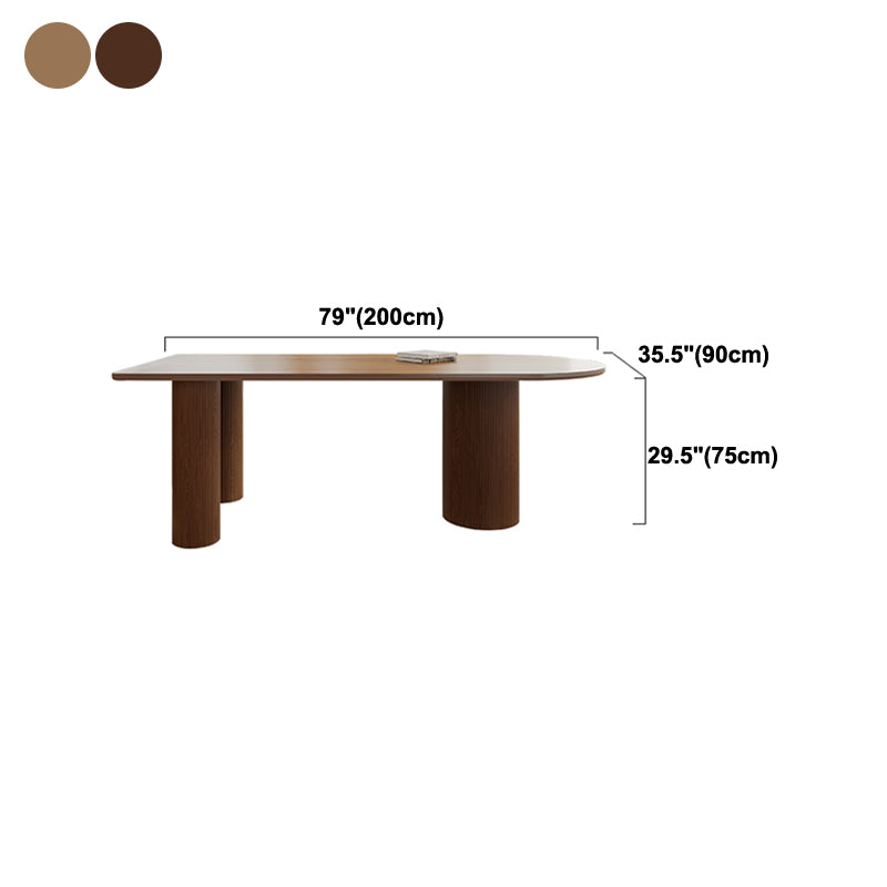 Modern Solid Wood Free from Dining Table Standard Dining Table with 3 Legs