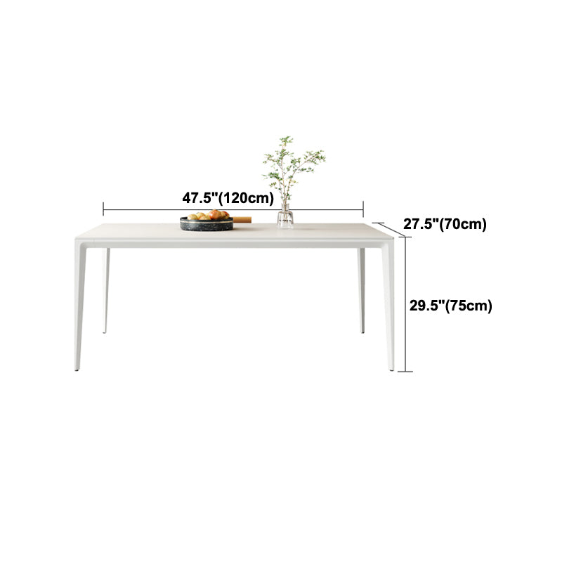 Mesa de comedor rectangle mesa de cena de piedra estilo simplicidad con 4 patas