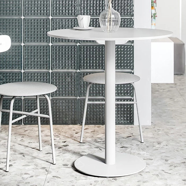 Round Pedestal Dinette Table Simplicity Style Dining Site Table for Home Use
