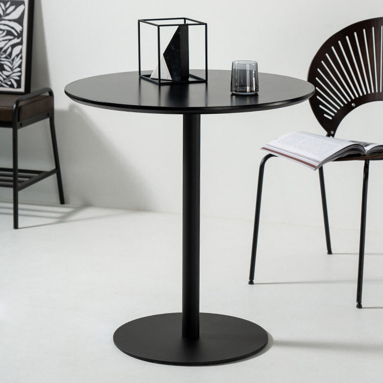Round Pedestal Dinette Table Simplicity Style Dining Site Table for Home Use