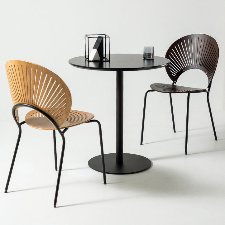 Round Pedestal Dinette Table Simplicity Style Dining Site Table for Home Use