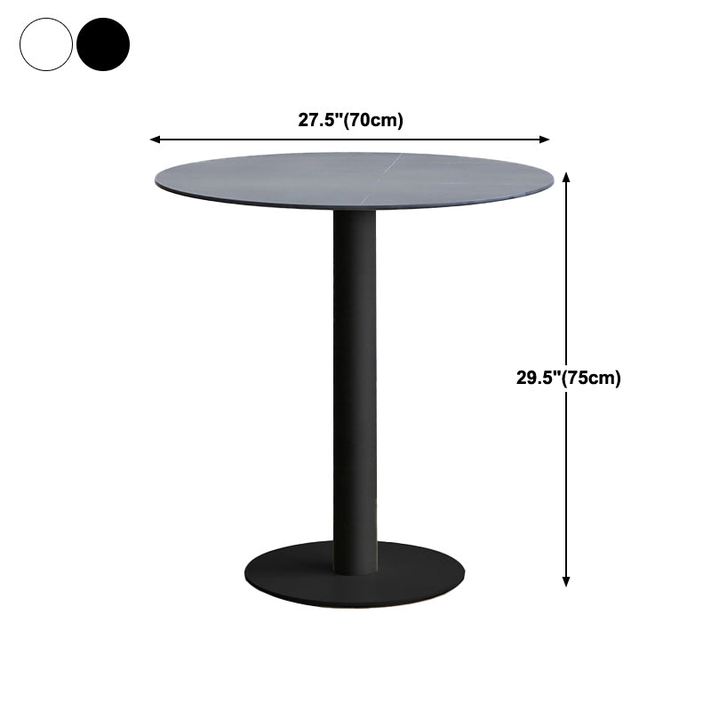 Round Pedestal Dinette Table Simplicity Style Dining Site Table for Home Use