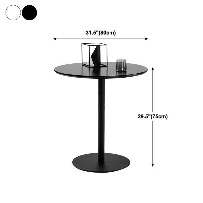 Round Pedestal Dinette Table Simplicity Style Dining Site Table for Home Use