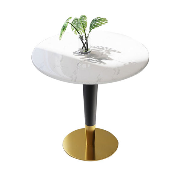 Round Marble Dinette Table Traditional Luxury Dinner Room Table for Indoor