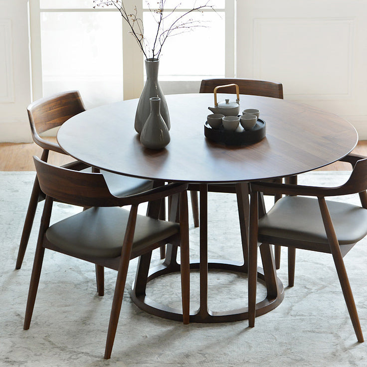 Pine Solid Wood Dining Table Modern Solid Wood Pedestal Dining Table
