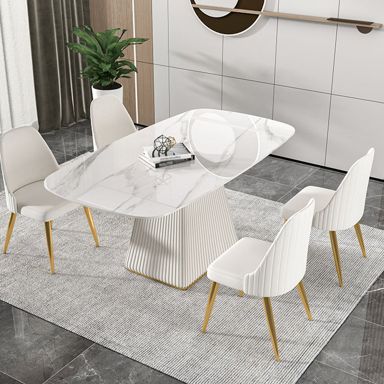Nordic 1/2/5/7 Pieces White Dining Set Sintered Stone Dining Furniture Set /Separate Items