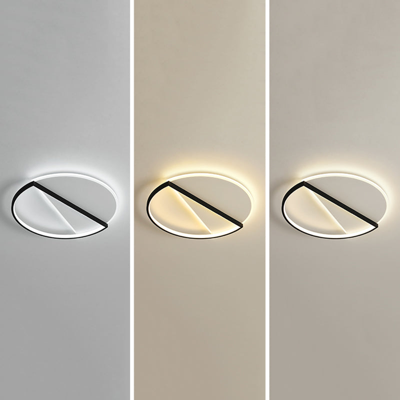 2 Lights Metal Flush Ceiling Light Fixture Modern LED Ceiling Light Fixtures