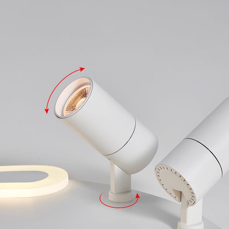 Plafonnier LED blanc avec spots, luminaire décoratif de plafond, idéal pour le salon
