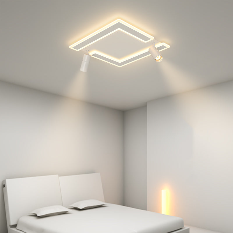 Plafonniers de simplicité blanche avec projecteurs Plafonnier encastré à LED