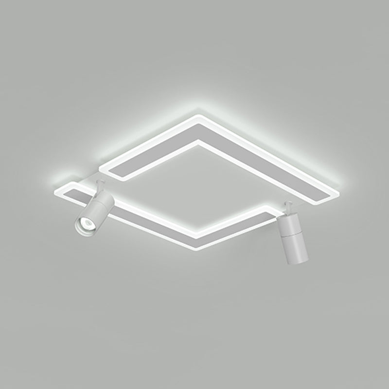 Plafonniers de simplicité blanche avec projecteurs Plafonnier encastré à LED