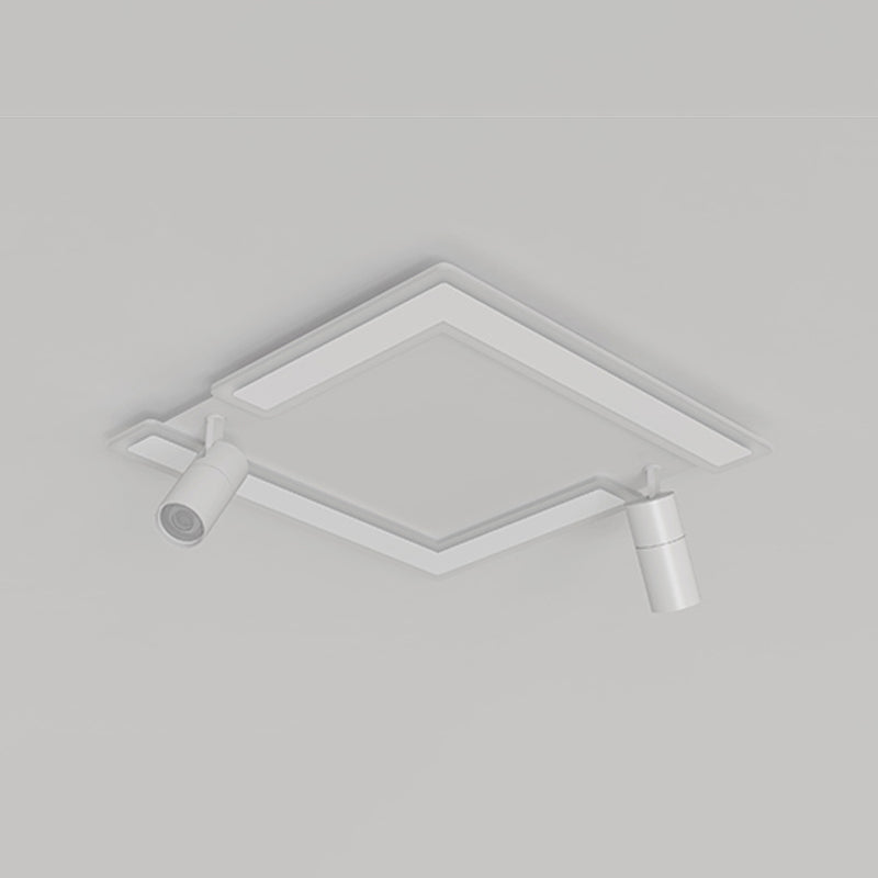 Plafonniers de simplicité blanche avec projecteurs Plafonnier encastré à LED