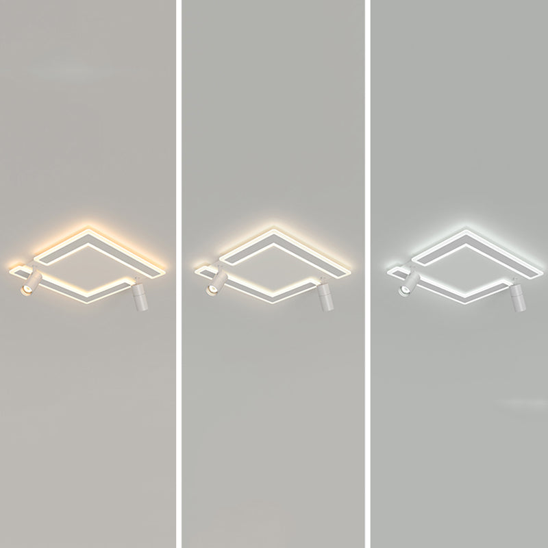 Plafonniers de simplicité blanche avec projecteurs Plafonnier encastré à LED