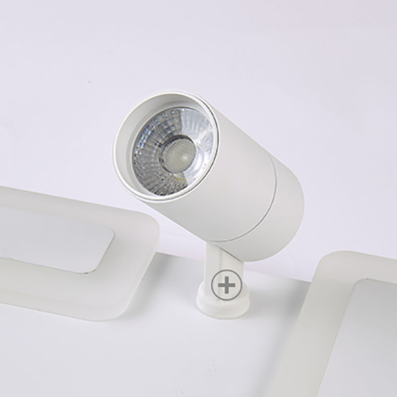 Plafonniers de simplicité blanche avec projecteurs Plafonnier encastré à LED