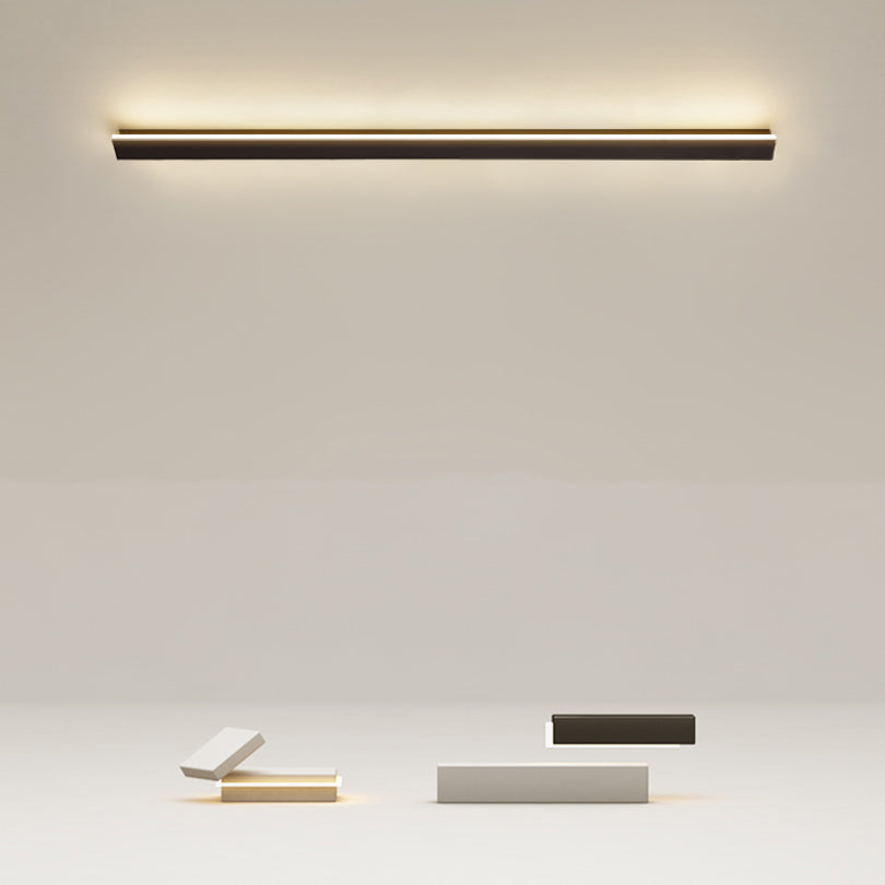 Plafonnier encastré à LED linéaire, luminaires de plafond modernes avec abat-jour en acrylique
