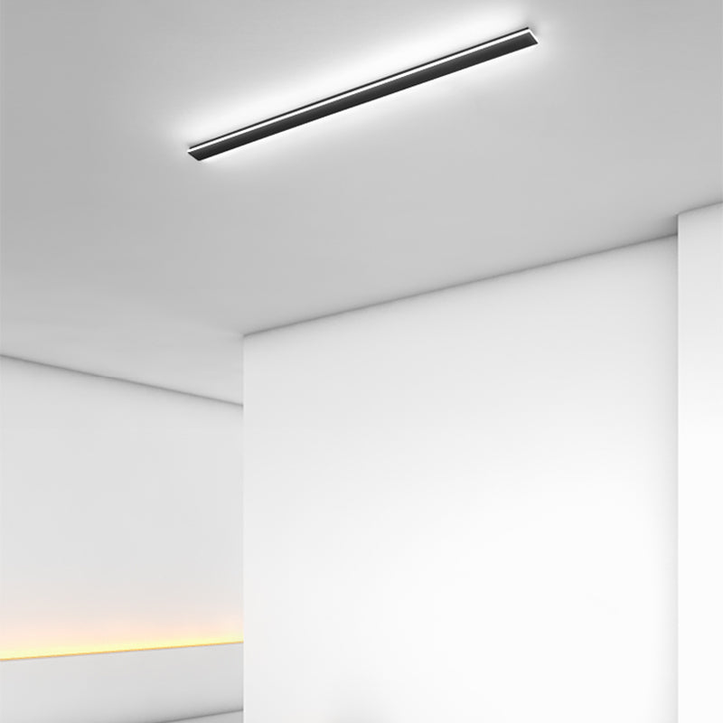 Plafonnier encastré à LED linéaire, luminaires de plafond modernes avec abat-jour en acrylique