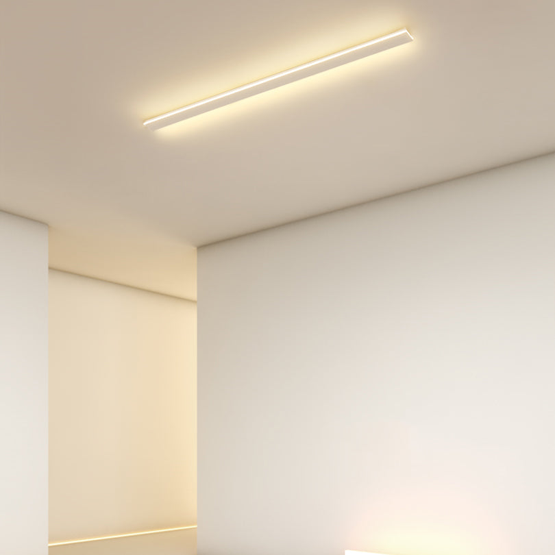 Plafonnier encastré à LED linéaire, luminaires de plafond modernes avec abat-jour en acrylique