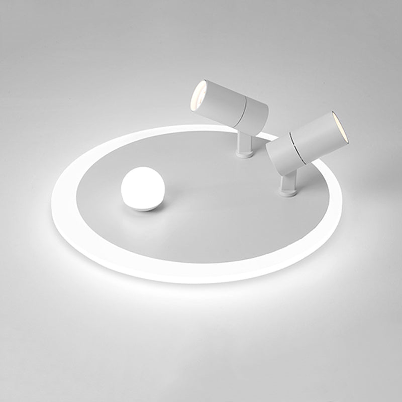 White LED Flush Ceiling Light Fixture Simplicity Ceiling Light Fixtures with Spotlights
