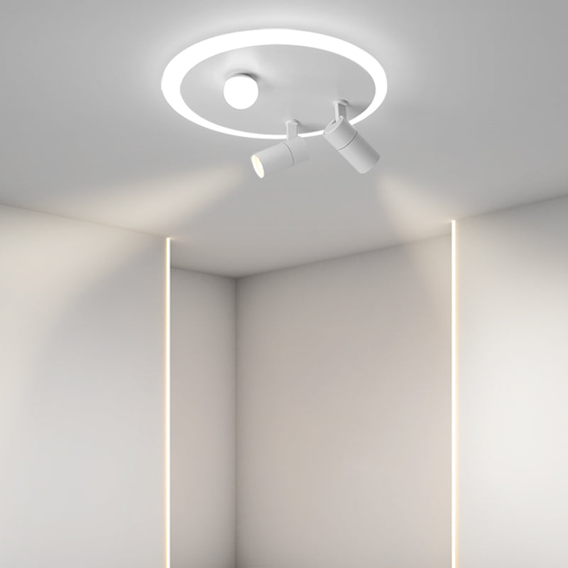 White LED Flush Ceiling Light Fixture Simplicity Ceiling Light Fixtures with Spotlights