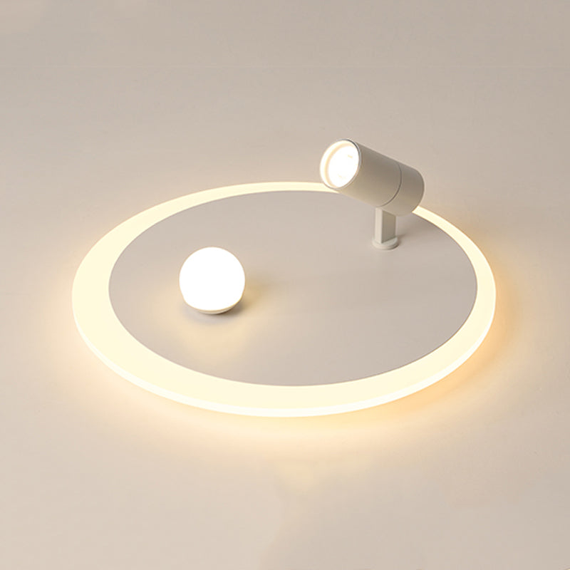 White LED Flush Ceiling Light Fixture Simplicity Ceiling Light Fixtures with Spotlights