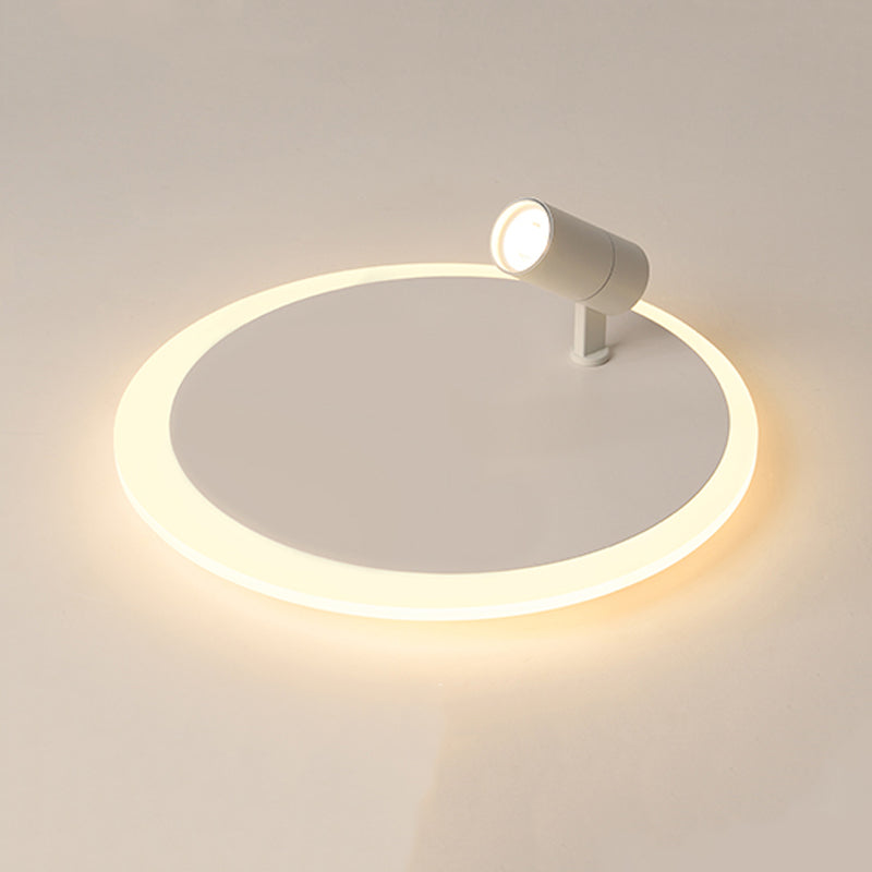 White LED Flush Ceiling Light Fixture Simplicity Ceiling Light Fixtures with Spotlights