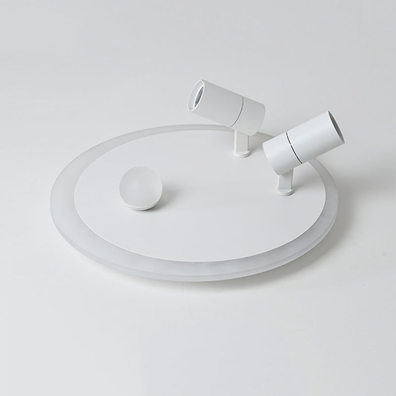 Plafonnier encastré à LED blanc, luminaire de plafond simple avec spots
