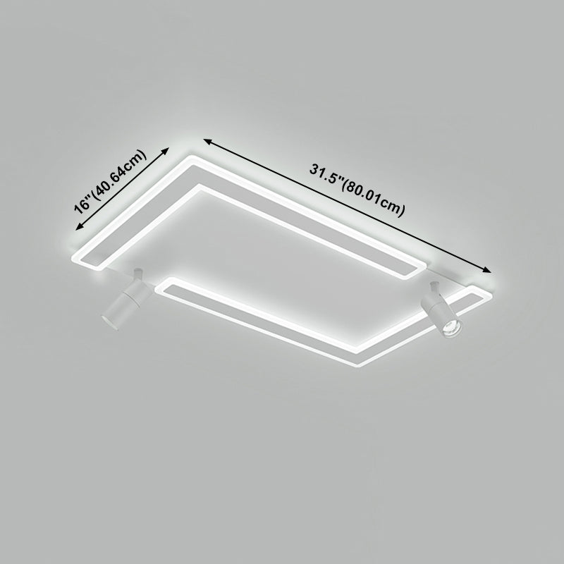Plafonniers Simplicity avec spots LED Plafonnier encastré
