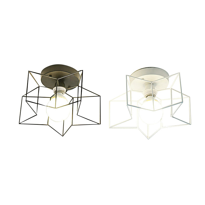 Luminaire de plafond en forme d'étoile en métal, luminaire minimaliste pour montage au plafond d'allée