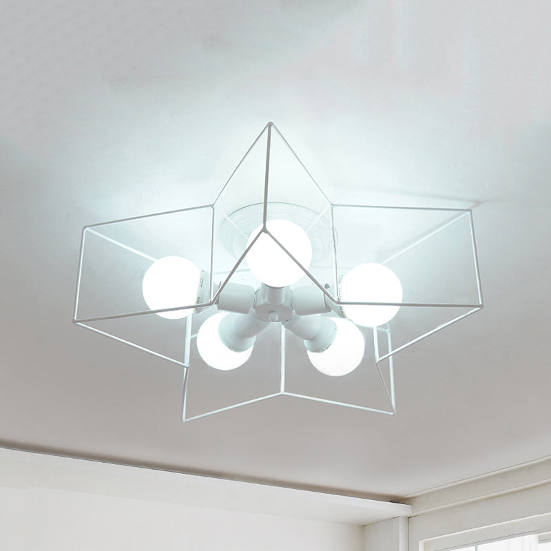 Metal Star Ceiling Light Fixture Minimalist Aisle Ceiling Mount Light Fixture