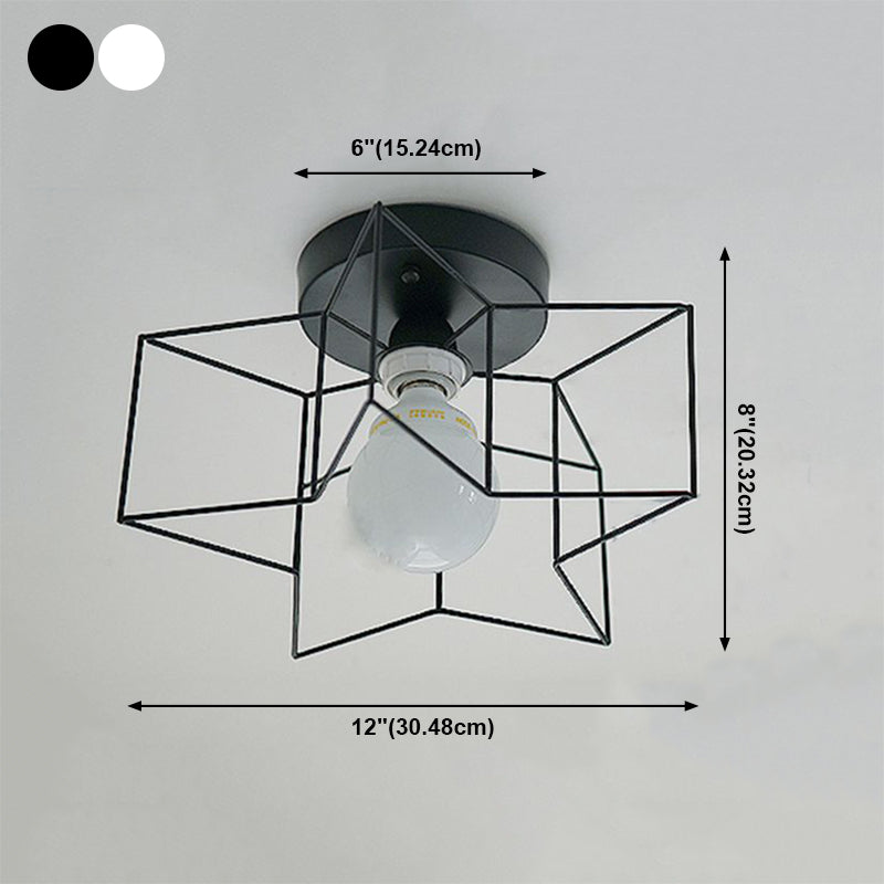 Metal Star Ceiling Light Fixture Minimalist Aisle Ceiling Mount Light Fixture