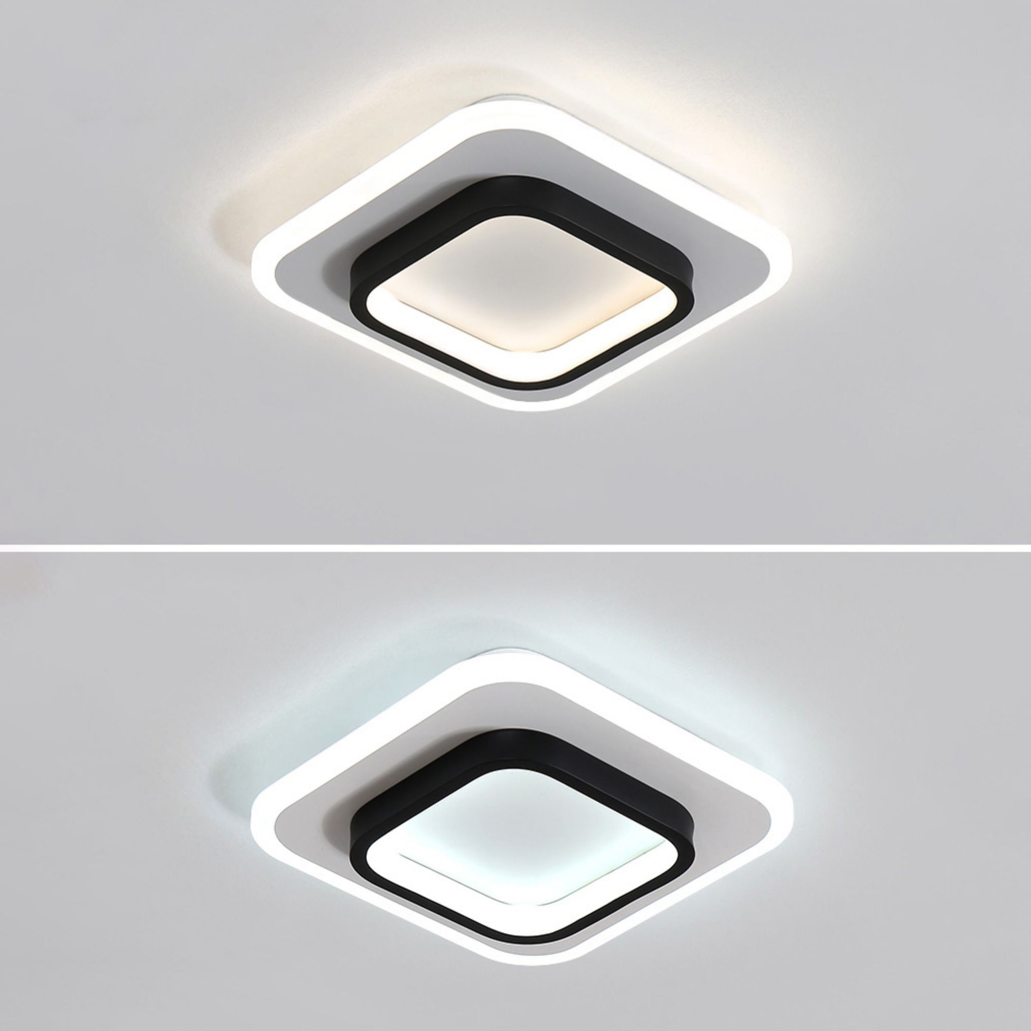 Geometrische Gangbündige Deckenleuchte aus Metall im modernen Stil mit LED-Deckenmontage