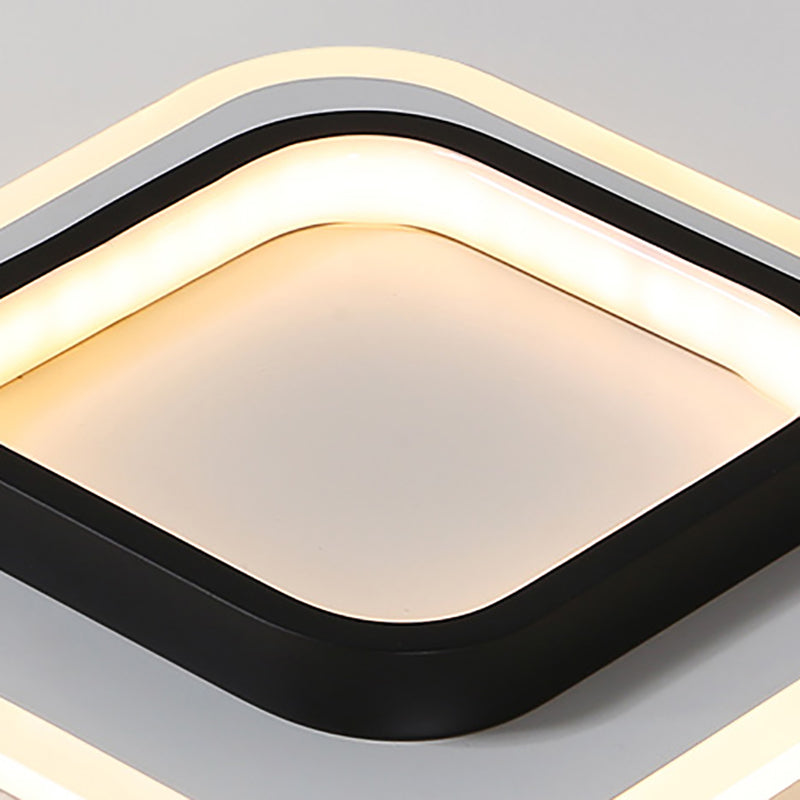 Geometrische Gangbündige Deckenleuchte aus Metall im modernen Stil mit LED-Deckenmontage