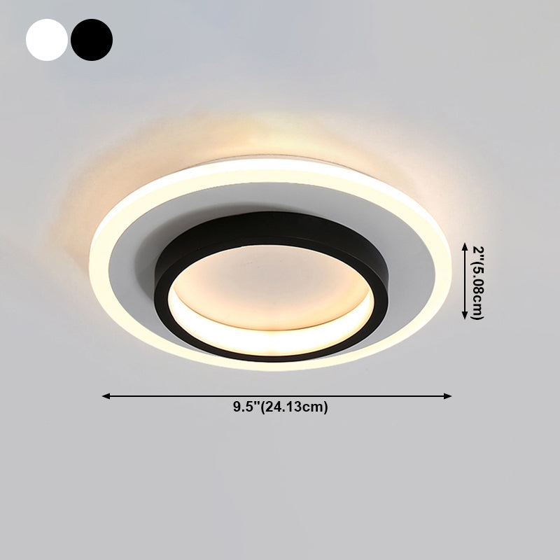 Geometrische Gangbündige Deckenleuchte aus Metall im modernen Stil mit LED-Deckenmontage