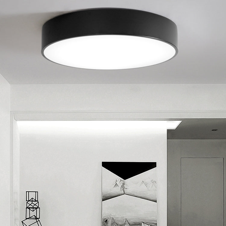 Round Flush Mount Ceiling Lamp Fixture Minimalist-Style LED Metal Ceiling Mount Lighting