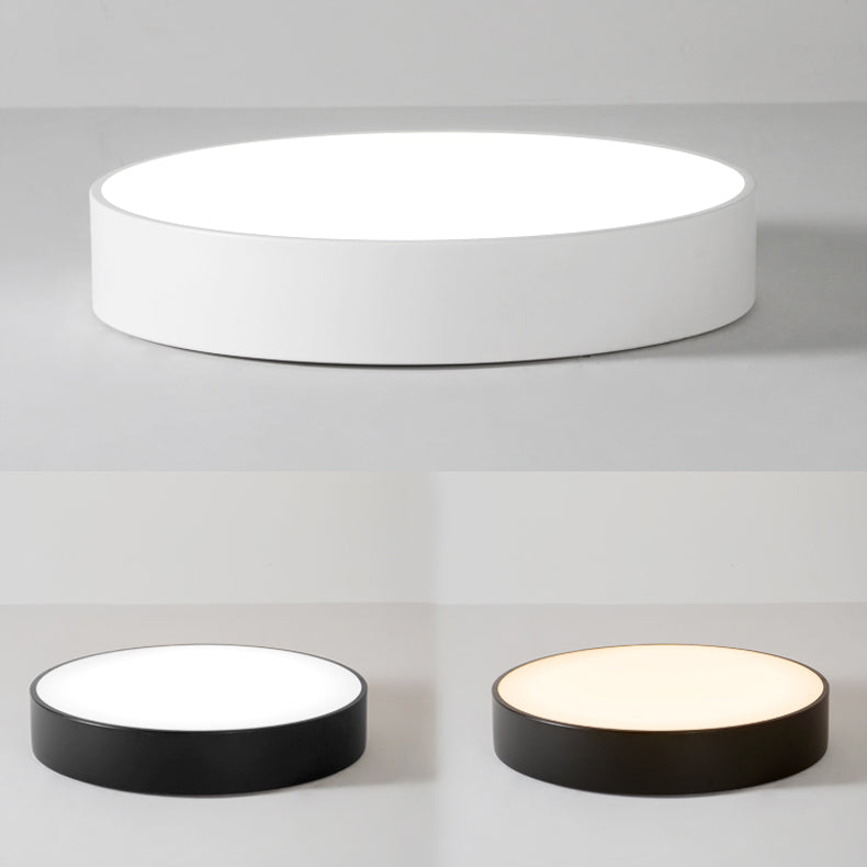 Round Flush Mount Ceiling Lamp Fixture Minimalist-Style LED Metal Ceiling Mount Lighting