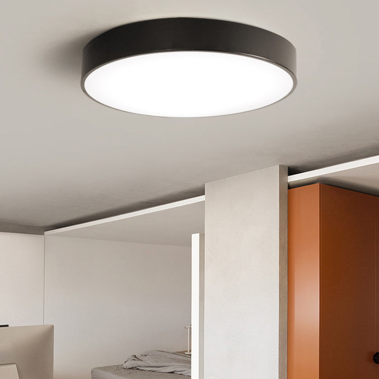 Round Flush Mount Ceiling Lamp Fixture Minimalist-Style LED Metal Ceiling Mount Lighting