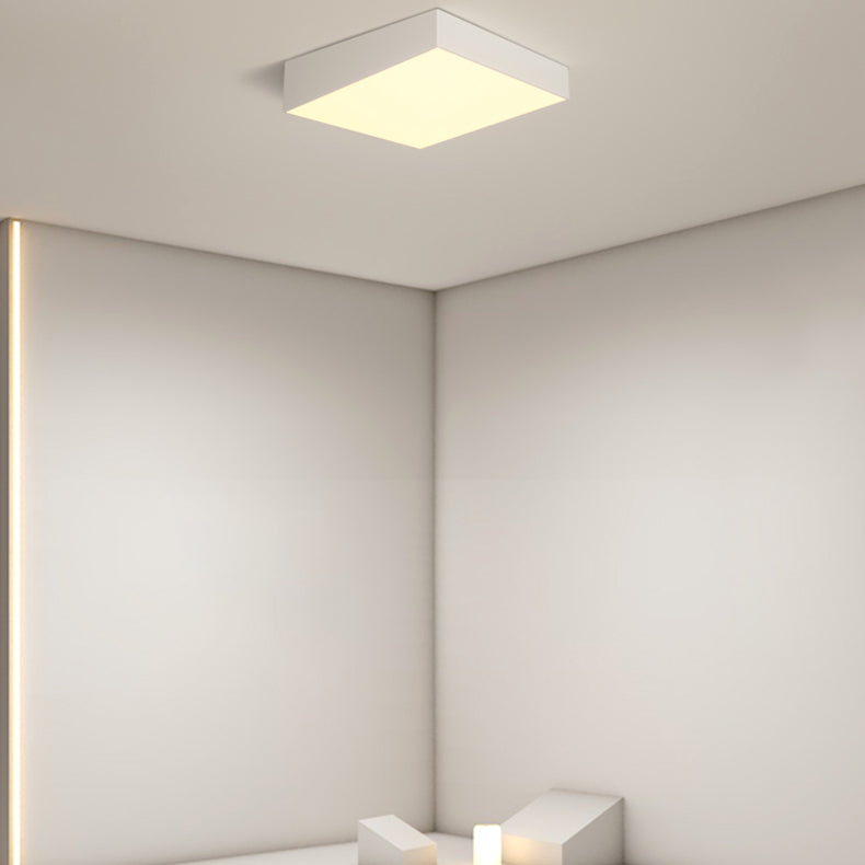 Plafonnier LED de style moderne en métal à encastrer géométrique en blanc