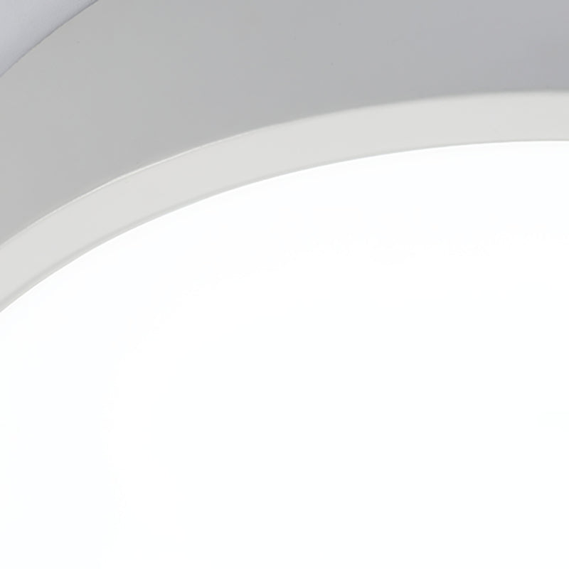 Metal Geometric Flush Mount Lighting Modern Style LED Ceiling Light in White