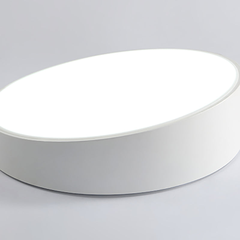 Metal Geometric Flush Mount Lighting Modern Style LED Ceiling Light in White