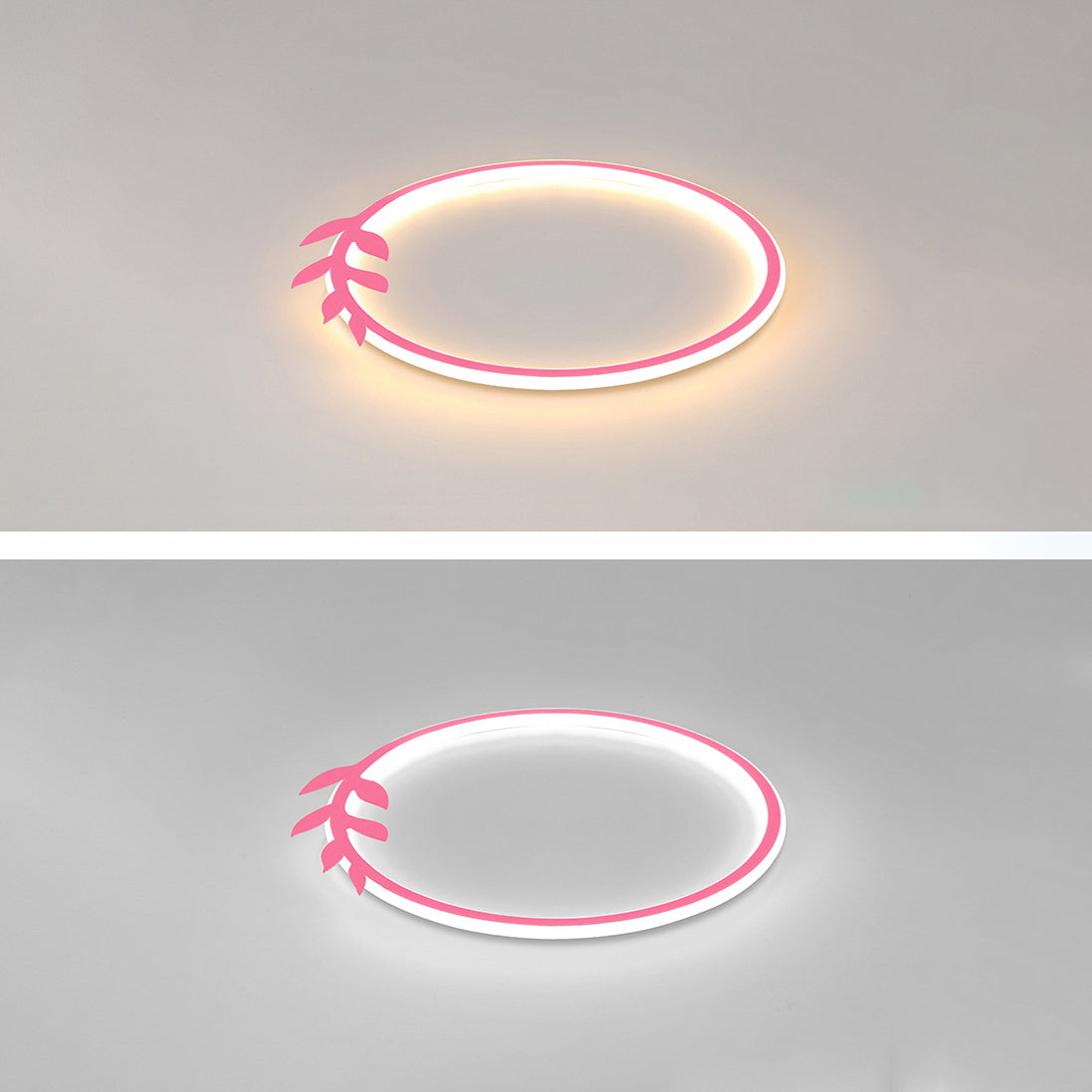 Metal Circle Flush Mount Light Fixture Modern Style LED Ceiling Mount Light